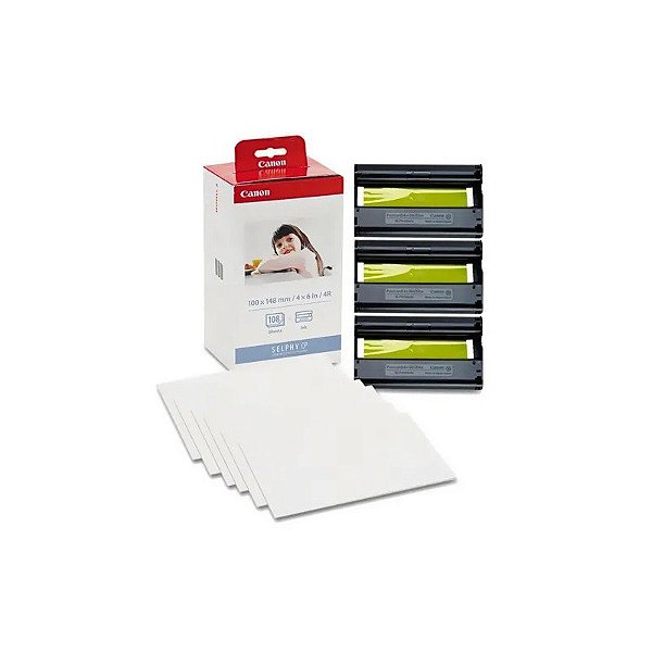 Papel e Cartucho KP108 para Impressora Canon