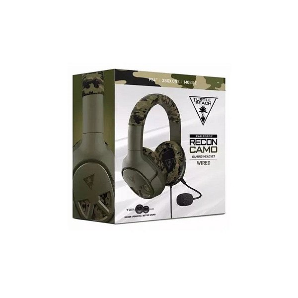 Fone de Ouvido Headset Turtle Beach Camo com Fio para PS4/Xbox One/Celular