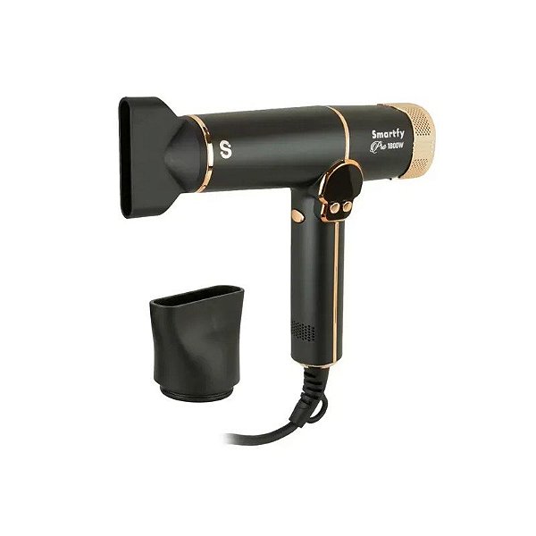 Secador de Cabelo Smartfy Pro SM03 1800W 220V - Preto/Dourado