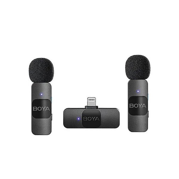 Microfone Boya BY-V2 2TX+1RX Lightning