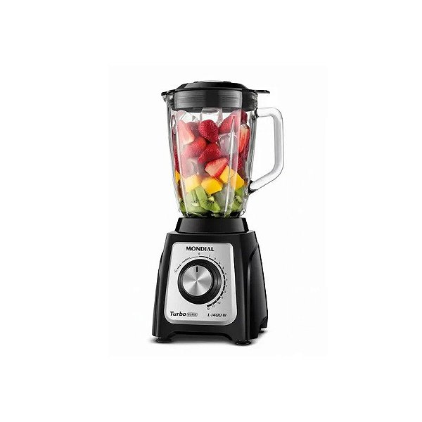 Liquidificador Molimix MLV1200 1.8L 1200W 5 Velocidades 110V 60Hz Jarra de Vidro Cinza