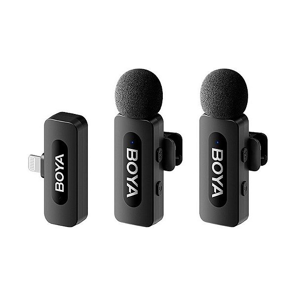 Microfone Sem Fio Boya BY-V2 Lightning - Preto