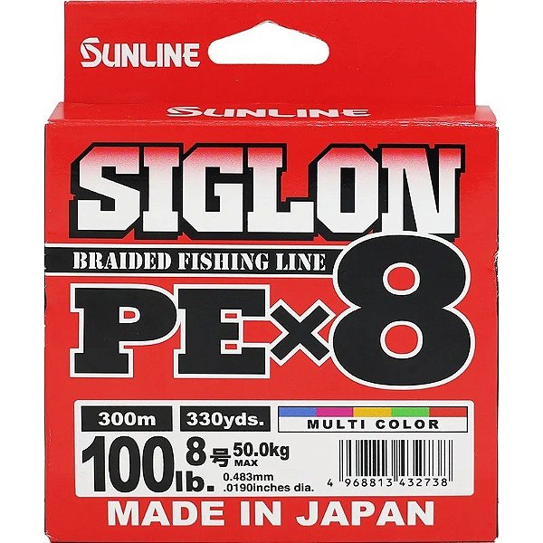 Linha Multifilamento Siglon PEx8 100lb 50.0kg 0.483mm 300m