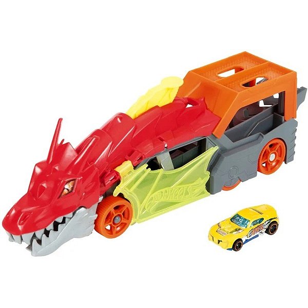 Caminhão Transporte Hot Wheels City Dragão Lançador Mattel - GTK42