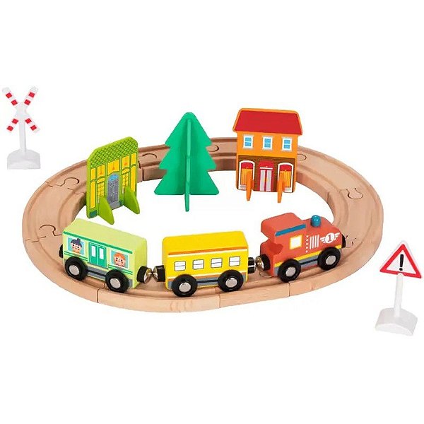 Jogo de Trem Hi Pando - Cidade - HP094 (23 Peças)