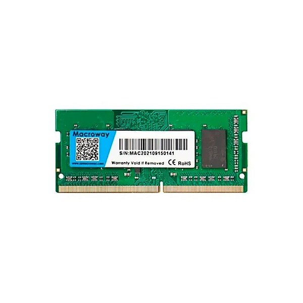 Memória para Notebook Macroway, DDR4 8GB (1X8GB), 2666MHZ, So-DIMM, Verde