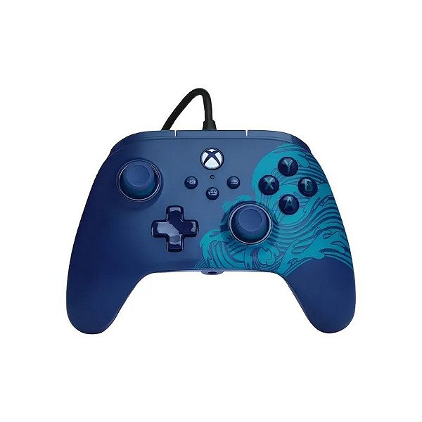 Controle Powera Enhanced com Fio para Xbox Series X/S/One - Onda Azul (PWA-A-15211)