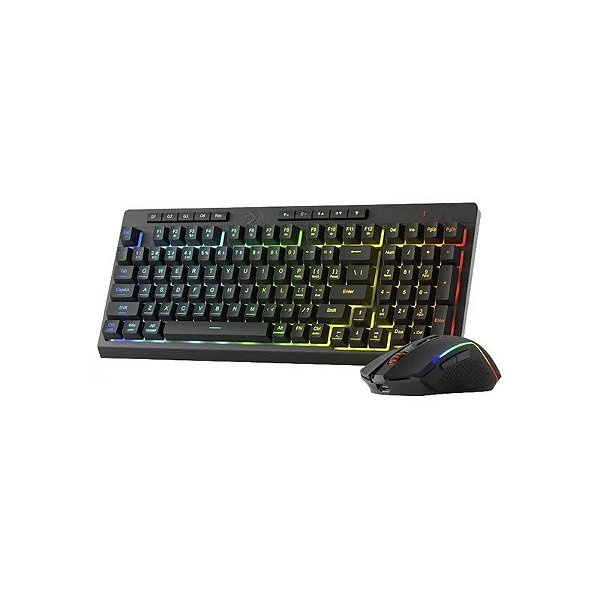 Kit Mouse e Teclado Redragon S142 - 7200 DPI - Inglês - Preto