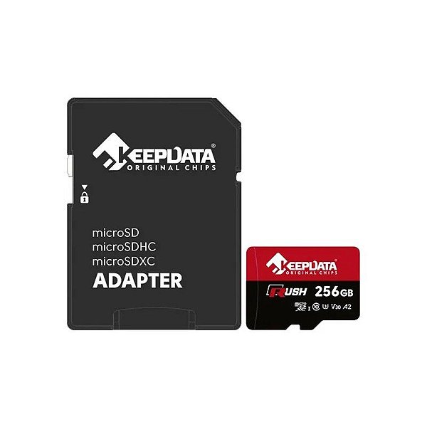 Cartão de Memória Micro SD Keepdata Rush KDMSDCV3A2/256 de 256GB