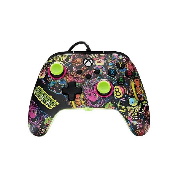 Controle Powera com fio Advantage para Xbox Series X/s - Fortnite Glow (PWA-A-13671)