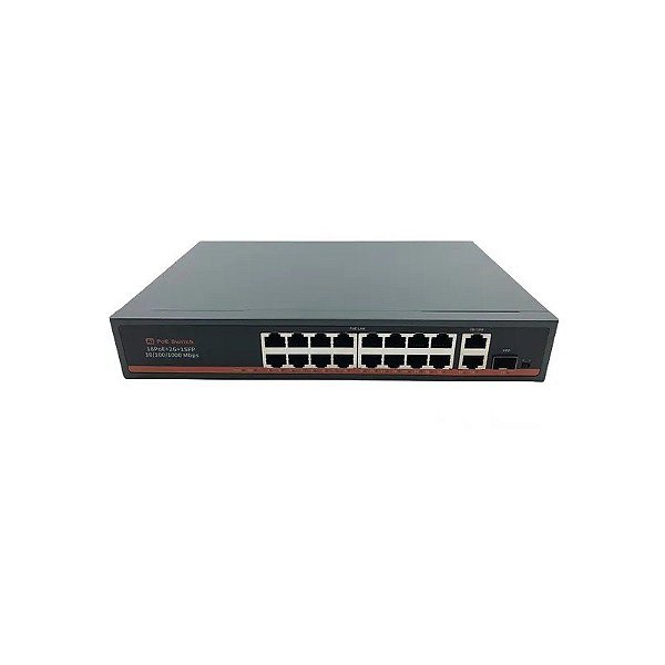Switch F. 16 portas PoE 250W 10/100/1000Mbps 16 PoE + 2 SFP GBIC F1621GBL-C