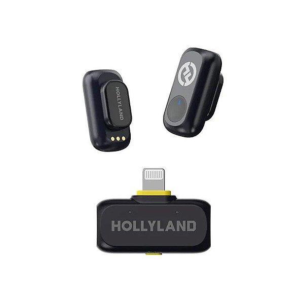 Microfone Sem Fio Hollyland Lark A1 Mini Duo Lightning - Preto