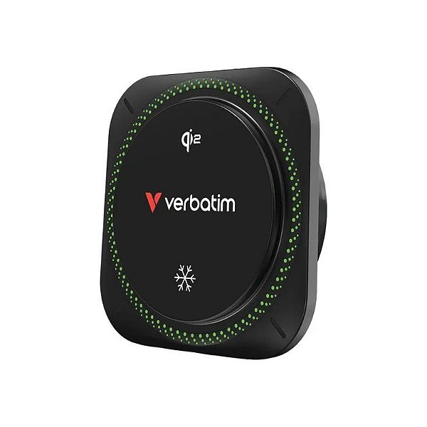 Carregador Magnético para Carro Verbatim Charge 'N' Drive QI2 RGB Sem Fio 15 W - Preto (31860)