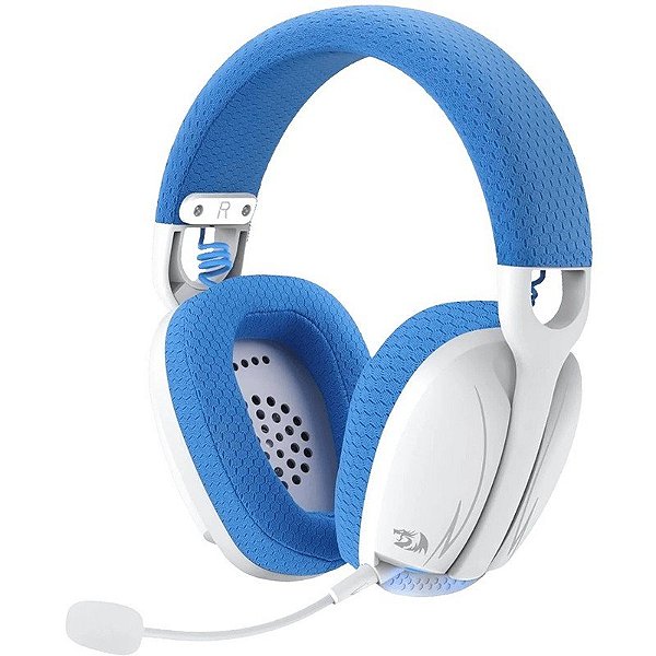 Headset Gamer Redragon Ire Pro Gamer H878WB - Branco/Azul