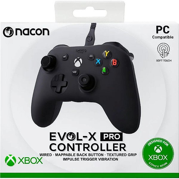 Controle Nacon Evol-X Pro NC7292 Com Fio para Xbox One/PC - Preto (caixa feia)