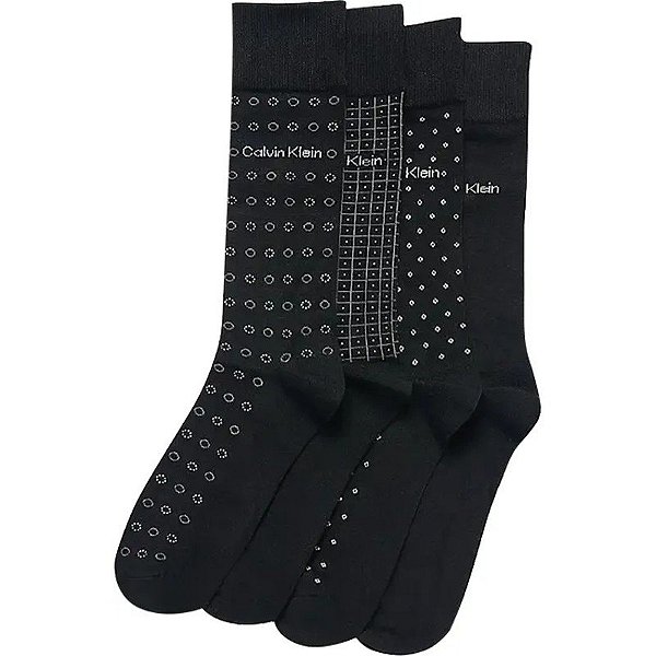 Meias Calvin Klein CKM243DR06001 - Masculinas (4 Pares)