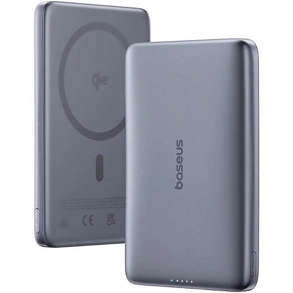 Carregador Portátil Baseus PicoGo Qi2 10000mAh 27W - Powerbank Magnética Space Grey
