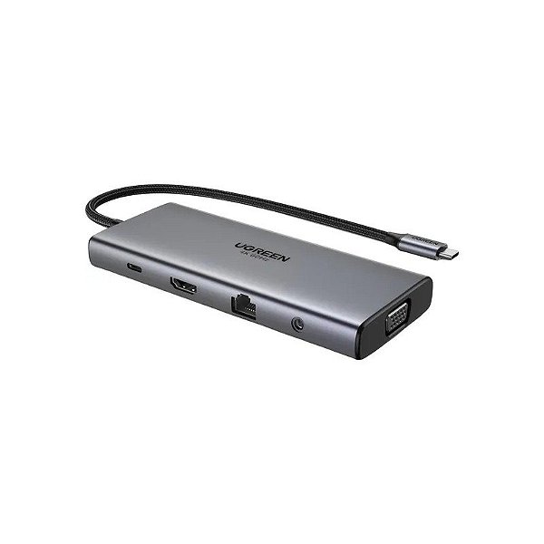 Hub Ugreen 11 em 1 CM639 USB-C - Cinza