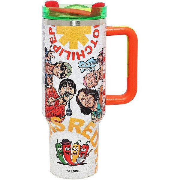 Vaso Térmico Weedoo Red Hot Chili Peppers (1.2L) White/Orange