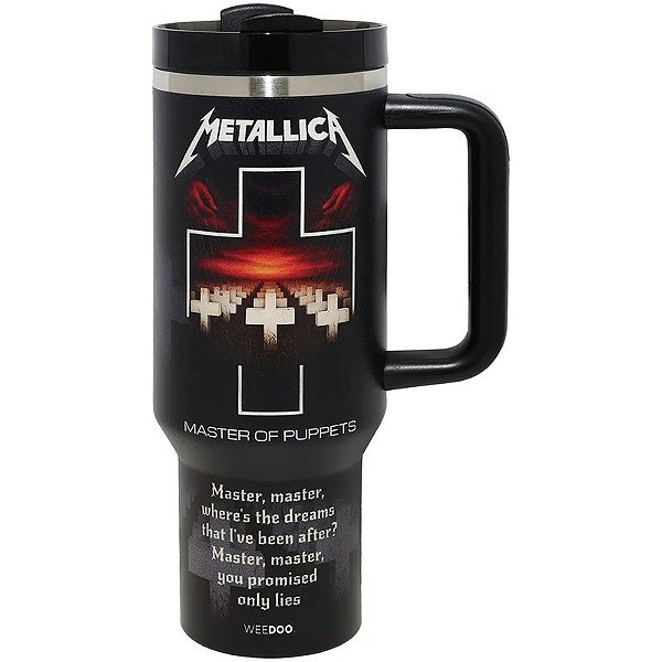 Garrafa Térmica Weedoo Metallica Master of Puppets (1,2L) Preto