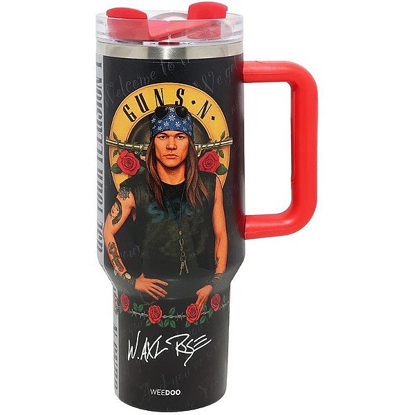 Vaso Térmico Weedoo Guns N' Roses W. Axl Rose (1,2L) Preto/Amarelo