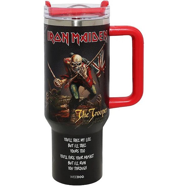 Vaso Térmico Weedoo Iron Maiden (1,2L) Preto/Vermelho