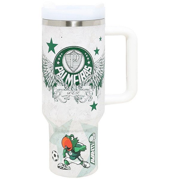 Garrafa Térmica Weedoo Palmeiras (1,2L) Vermelha/Preto