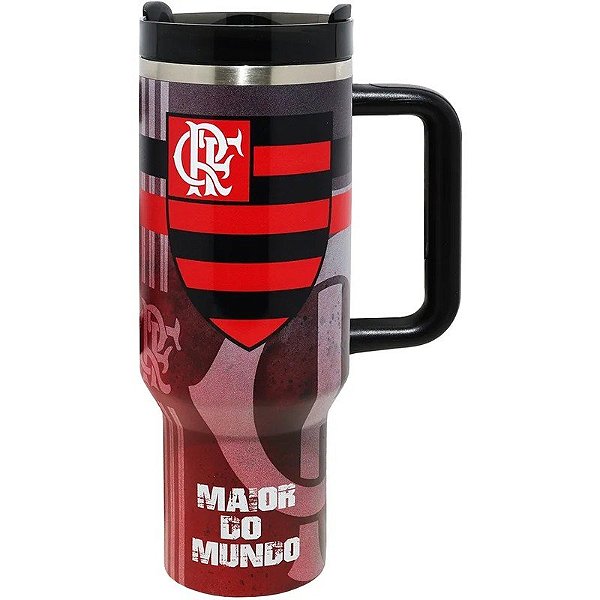 Vaso Térmico Weedoo Flamengo (1.2L) Vermelho/Preto