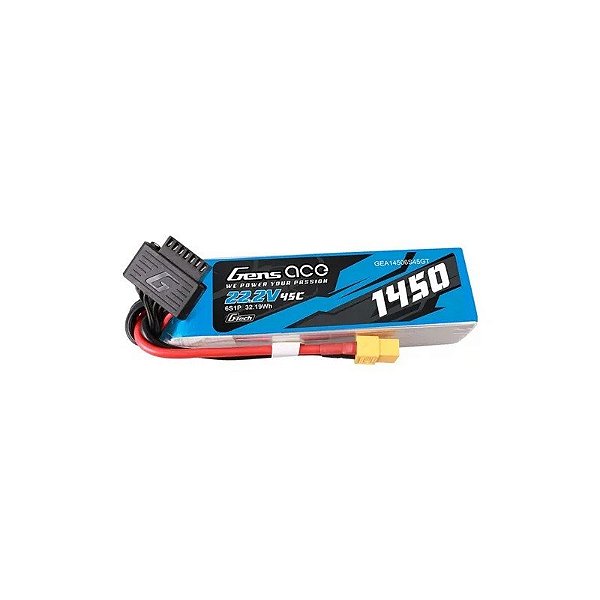 Bateria Gens Ace 22.2V 1450MAH 45C 6S G-Tech XT60
