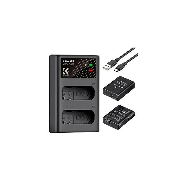 Kit K&F EN-EL14 2 Baterias + Carregador 28.0020