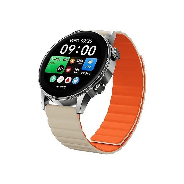 Relógio Black Shark S3 BS-W2406 com GPS/Bluetooth - Prata/Bege