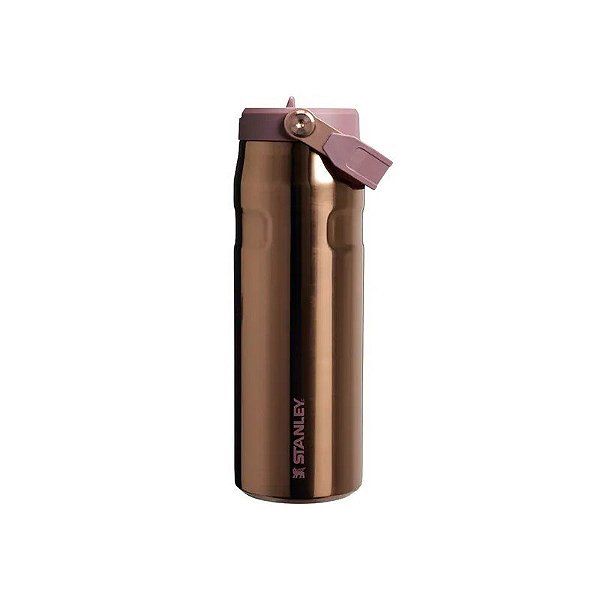 Garrafa Térmica Stanley Aerolight Iceflow Bico Flip Straw Tampa 2.0 10-13072-0375 - 710ML - com Bico - Rosa Polido