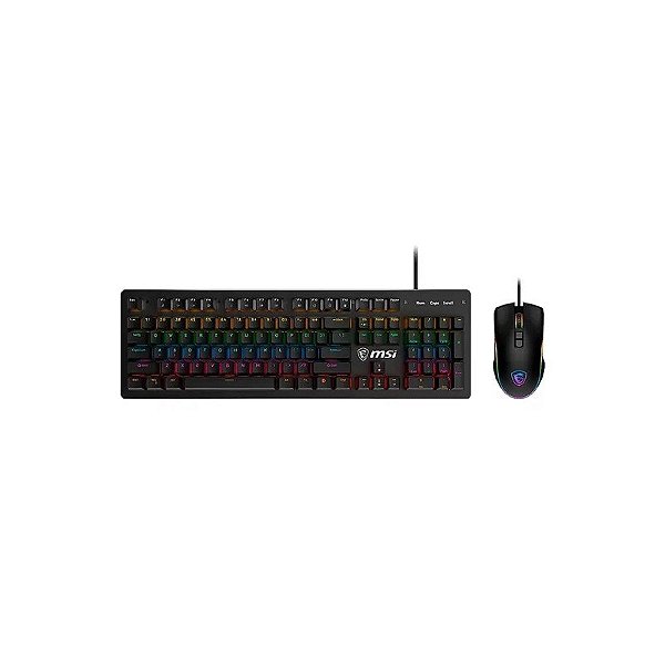 Kit Teclado e Mouse MSI Forge GK300 S11-04US20N-HH9 RGB USB Preto