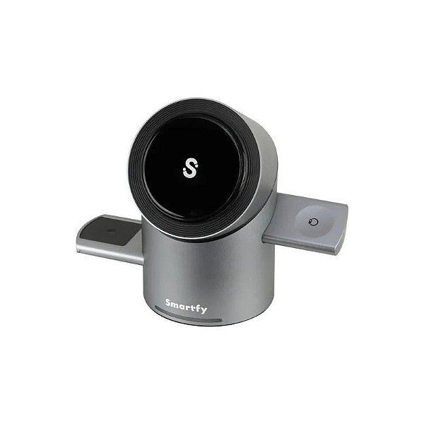 Carregador Magnético Portátil Smartfy SC01 - 3 Em 1 - 15W - Preto