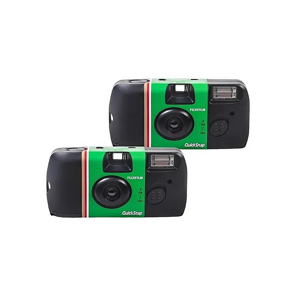Câmera Descartável Fujifilm Quicksnap Flash 400 (27 Exposições) - Preto 2 Unidades