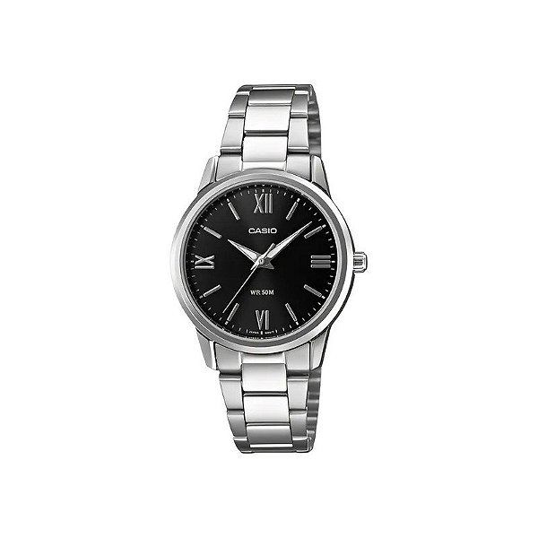 Relógio Casio Vintage LTP-1303DD-1AVDF Analógico Feminino Prata/Preto