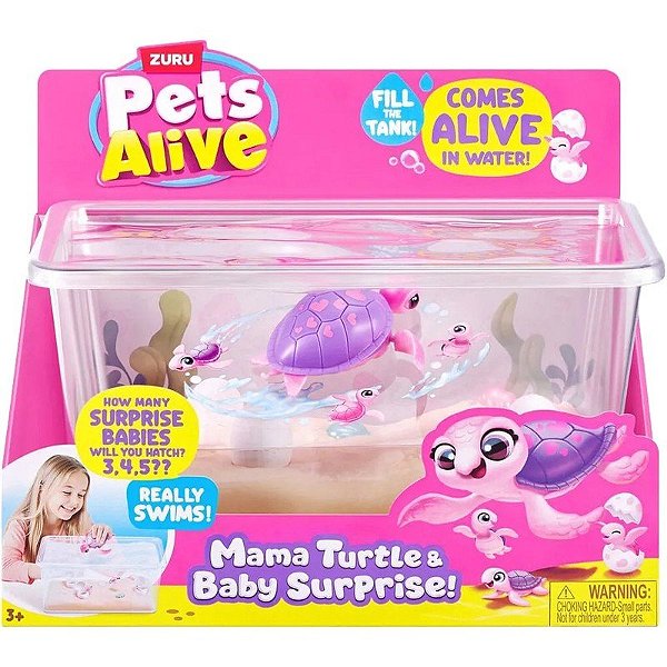Tartaruga Surpresa Mama Pets Alive Zuru Verde - 9560