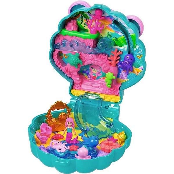 Polly Pocket Ilha Glitter Compacta Mattel - JCB16