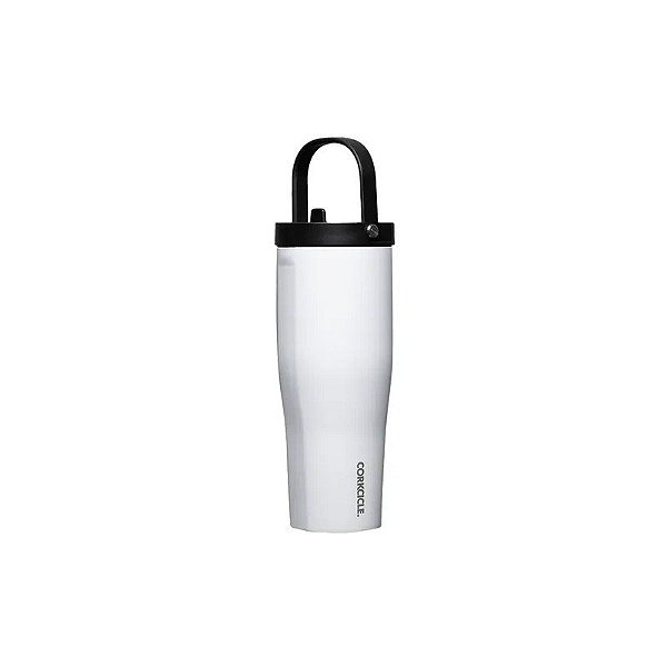 Garrafa Térmica Corkcicle Series A Go Cup XL 890 ml - Com Bico - Branco Brilhante