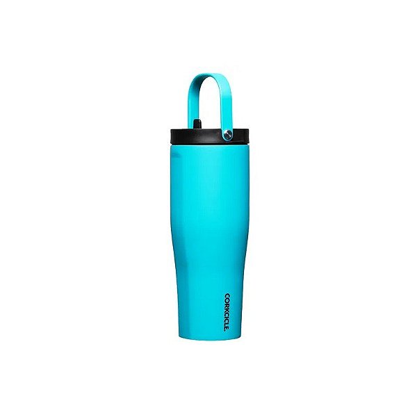 Garrafa Térmica Corkcicle Série A Caneca Go XL de 890 ml com Bico - Azul Capri