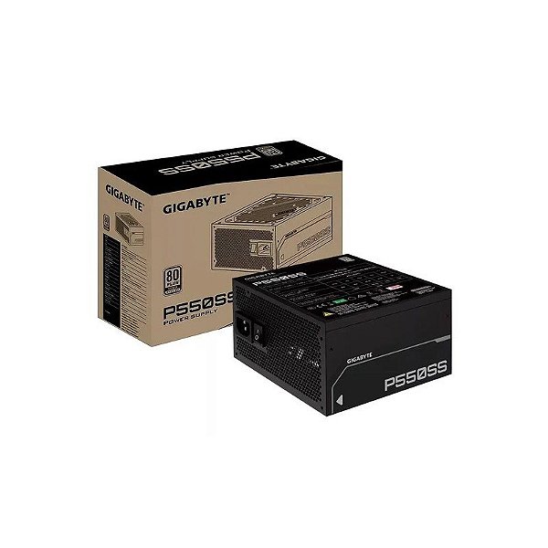 Fonte Gigabyte GP-P550SS ATX 550W 80 Plus Silver Bivolt - Preta