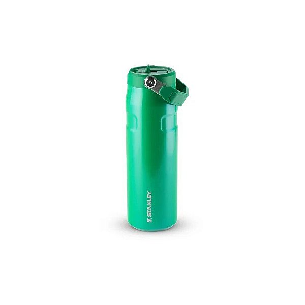 Garrafa Térmica Stanley The Aerolight Iceflow Flip Straw Preto 10-11283-193 - 710ML - com Bocal - Brilho Trevo