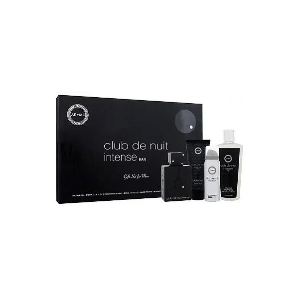 Kit Armaf Club de Nuit Intense 105ML + Gel de Banho + Loção + Spray