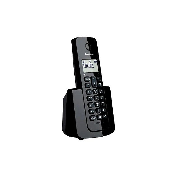 Telefone Sem Fio Panasonic KX-TGB110LAB - 1 Base - com Bina - Bivolt - Preto