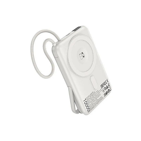 Carregador Portátil Hoco Q43 com Tela 10000MAH - Prata