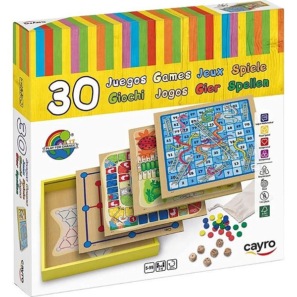 Jogo de mesa de madeira 30 em 1 Cayro 830