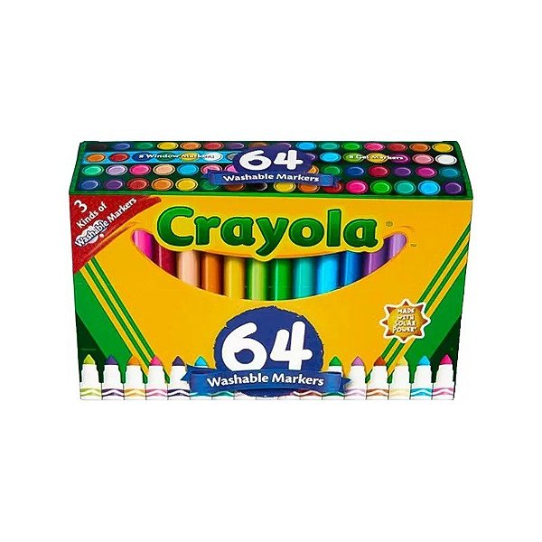 Marca-textos Crayola Lavável Pacote Variedade 58-8180 (64 unidades)