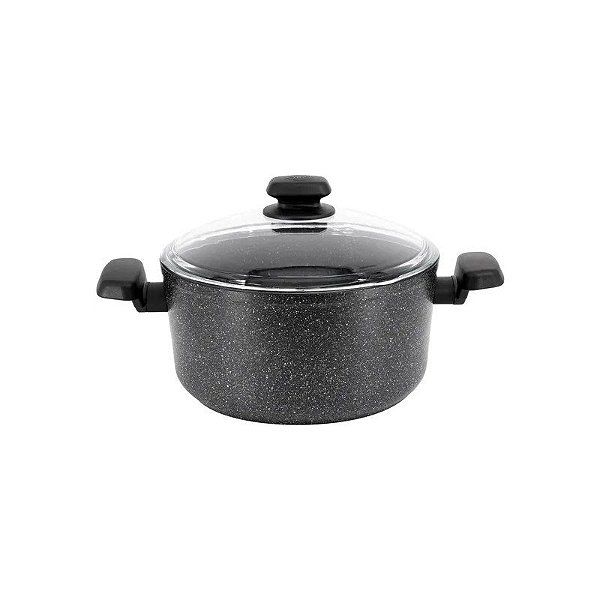 Panela Korkmaz Be c/Tampa Preto Ornella Alu 28X14,5 CM / 8,0 L