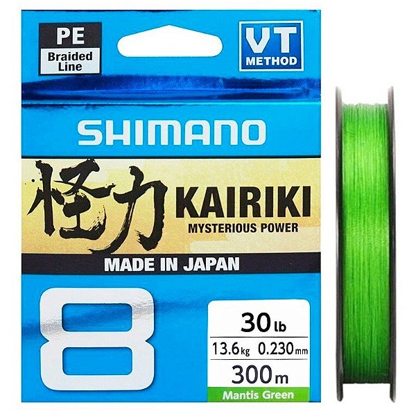 Linha Multifilamento Shimano Kairiki 30lb 0,230mm 300m - Verde