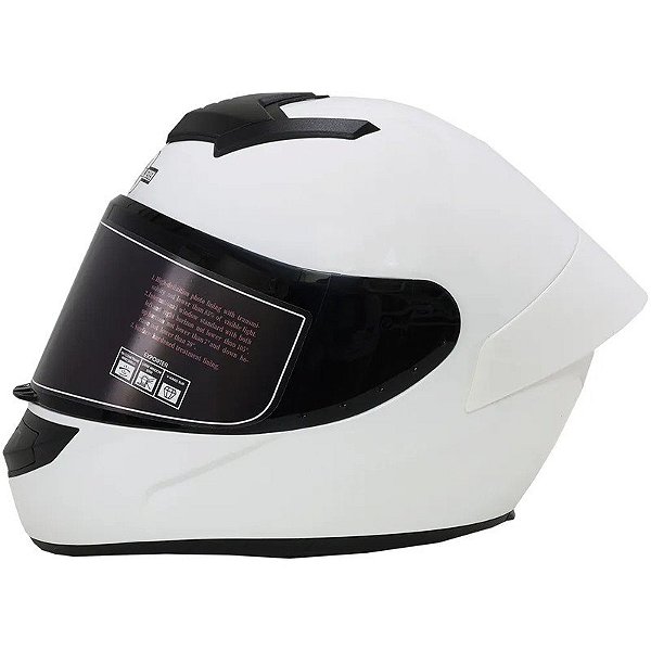 Capacete para Moto Cool Seven Helmets C3 - Tamanho L (59-60) Branco Brilhante
